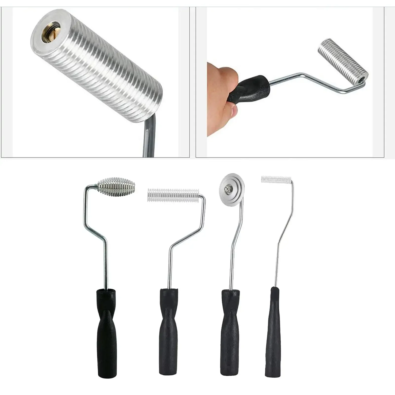 5 pieces Tub Shower Bathtub Fiberglass Resin Epoxy Roller Repair Bubble Roller Tool Kit for Tub Shower Bathtub Boat Repair