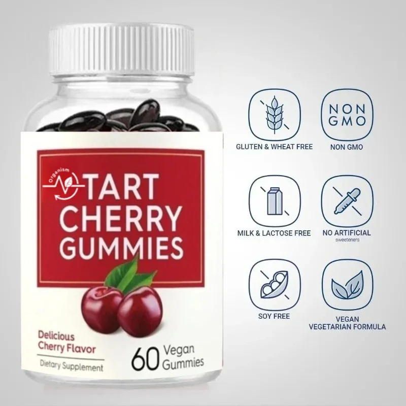 

60-тилочные вишневые жевательные конфеты, добавка с натуральным экстрактом вишни, чистые безглютеновые ароматизированные жевательные конфеты без ГМО