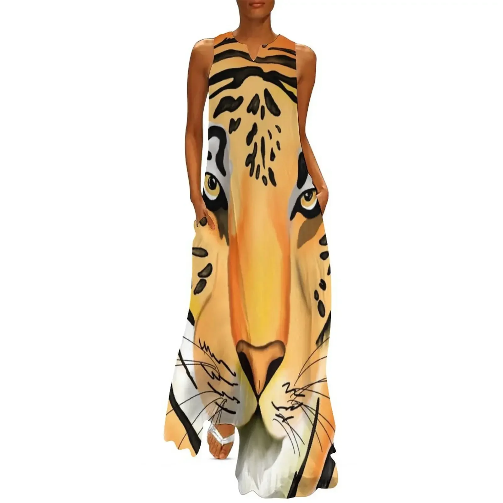 

Alcohol ink Tiger Long Dress Bride dresses summer dress women 2025 long sleeve dress dresses for womens 2025