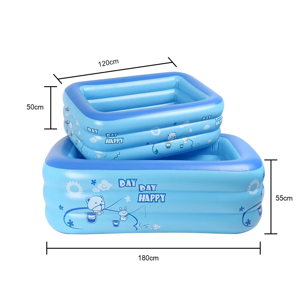 Rectangular Inflatable Swimming Pool Courtyard Family-Style Children'S Swimming Pool 180cm Length