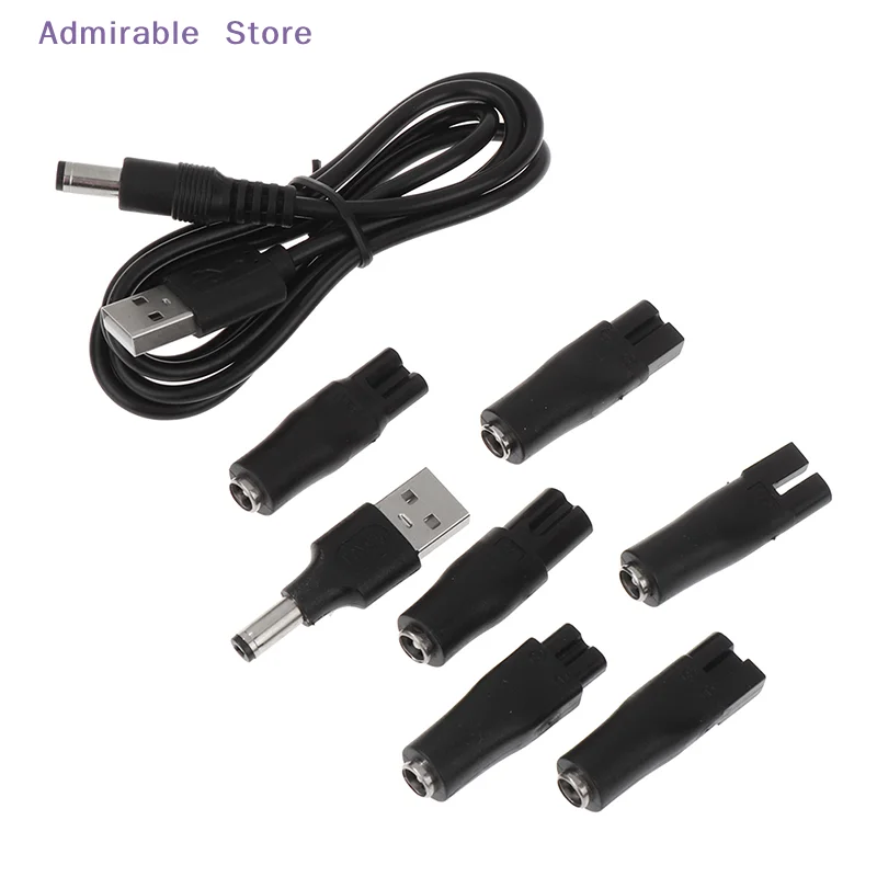 [W]8pcs/Set Power Cord 5V Replacement Charger USB Adapter for All Kinds of Electric Hair Clippers