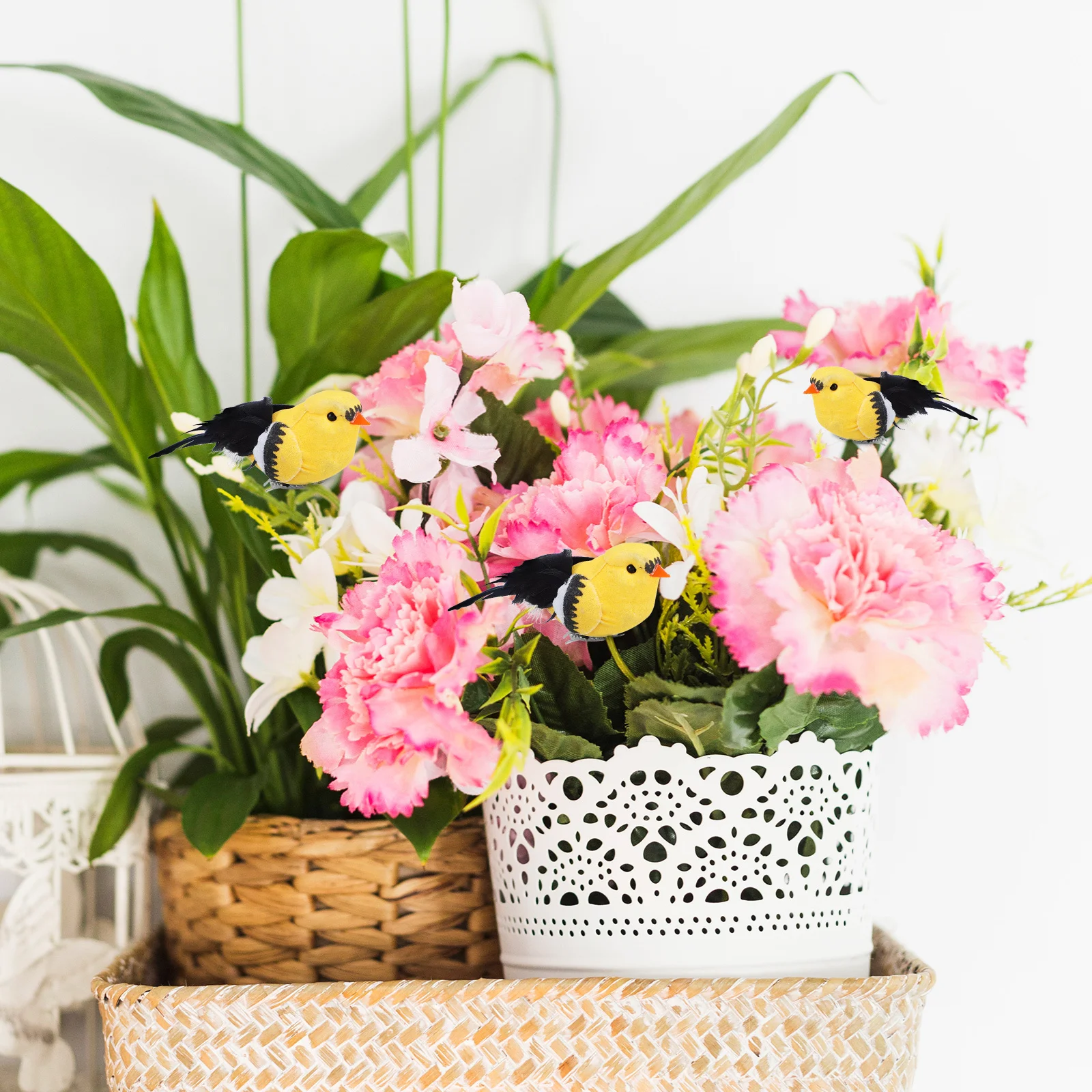 

6Pcs Simulation Bird Ornaments Lightweight Foam Realistic Garden Statues Realistic Bird Artificial Birds Birds Statue