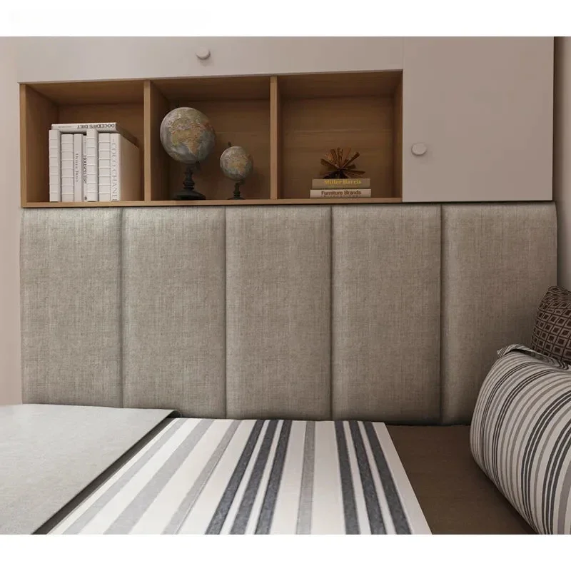 Headboard Soft Bag Self-adhesive Bed Pillow Cushion Stickers Family Bedroom Mural 3D Wall Stickers Home Decor One Piece