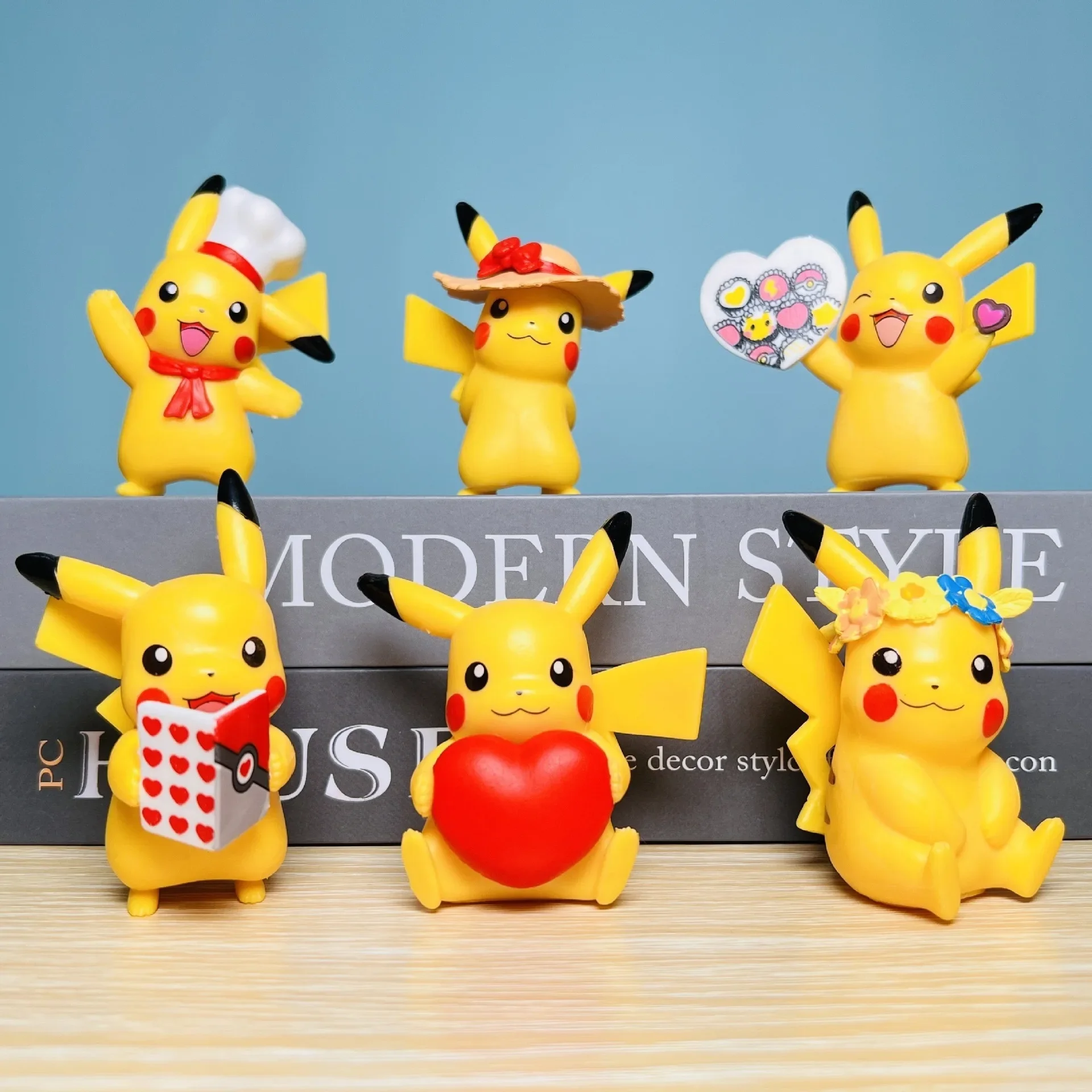 

Kawaii Pokemon Anime Figures Pikachu Toys Model Cute PVC Collectible Cake Car Decorations Children's Gift Toys Hobbies