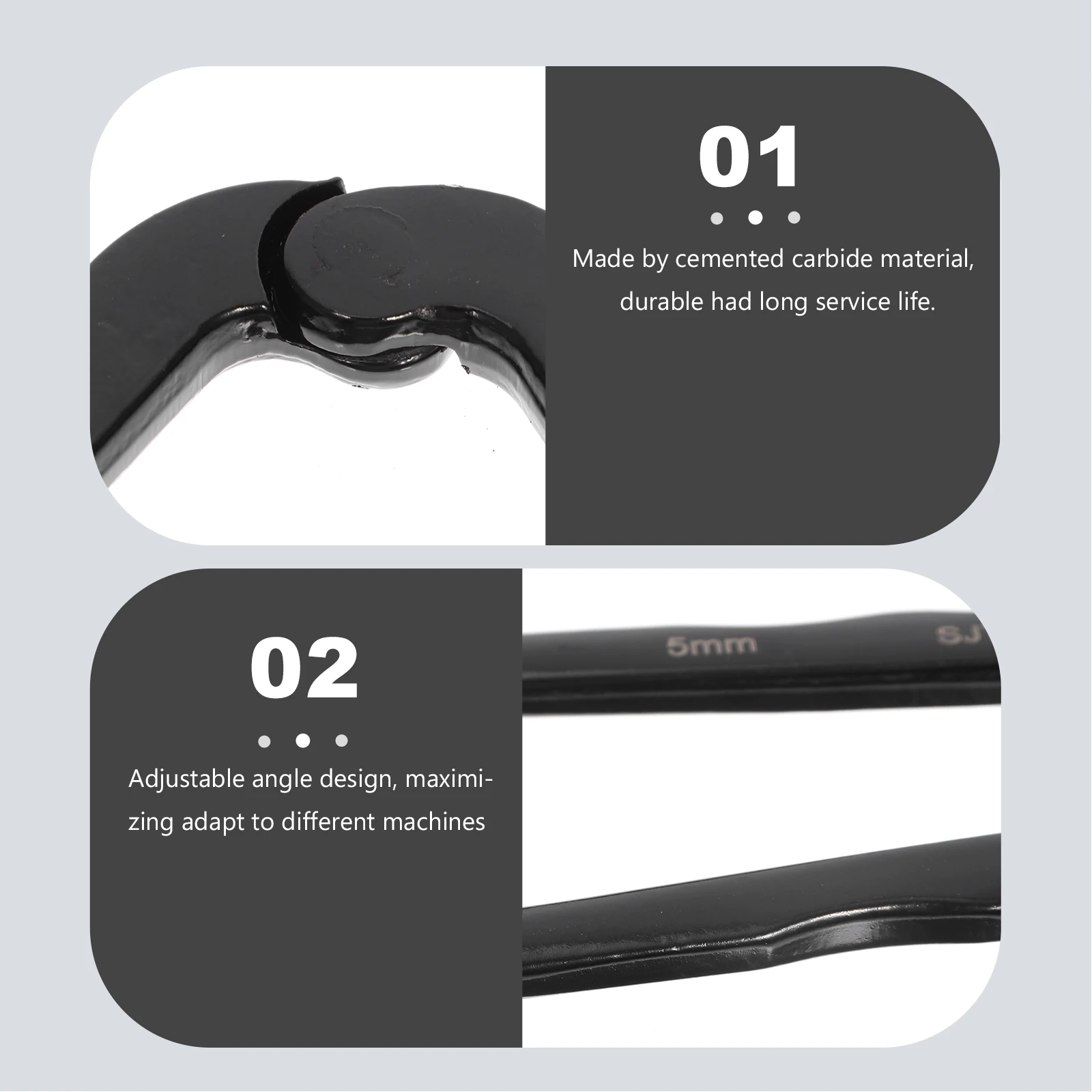 

Adjustable Round Nut Wrench 5Mm Professional Angle Mill Trimmer Cutter Carbide Durable Machine Repair Accessories Pin