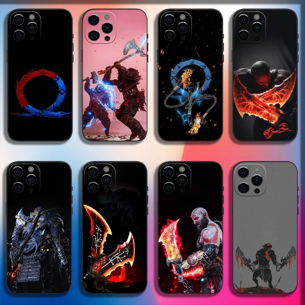 

Game G-God Of War Phone Case For iPhone 16,15,14,13,12,11,Pro,X,XS,Max,XR,Plus,Mini Soft Black Cover