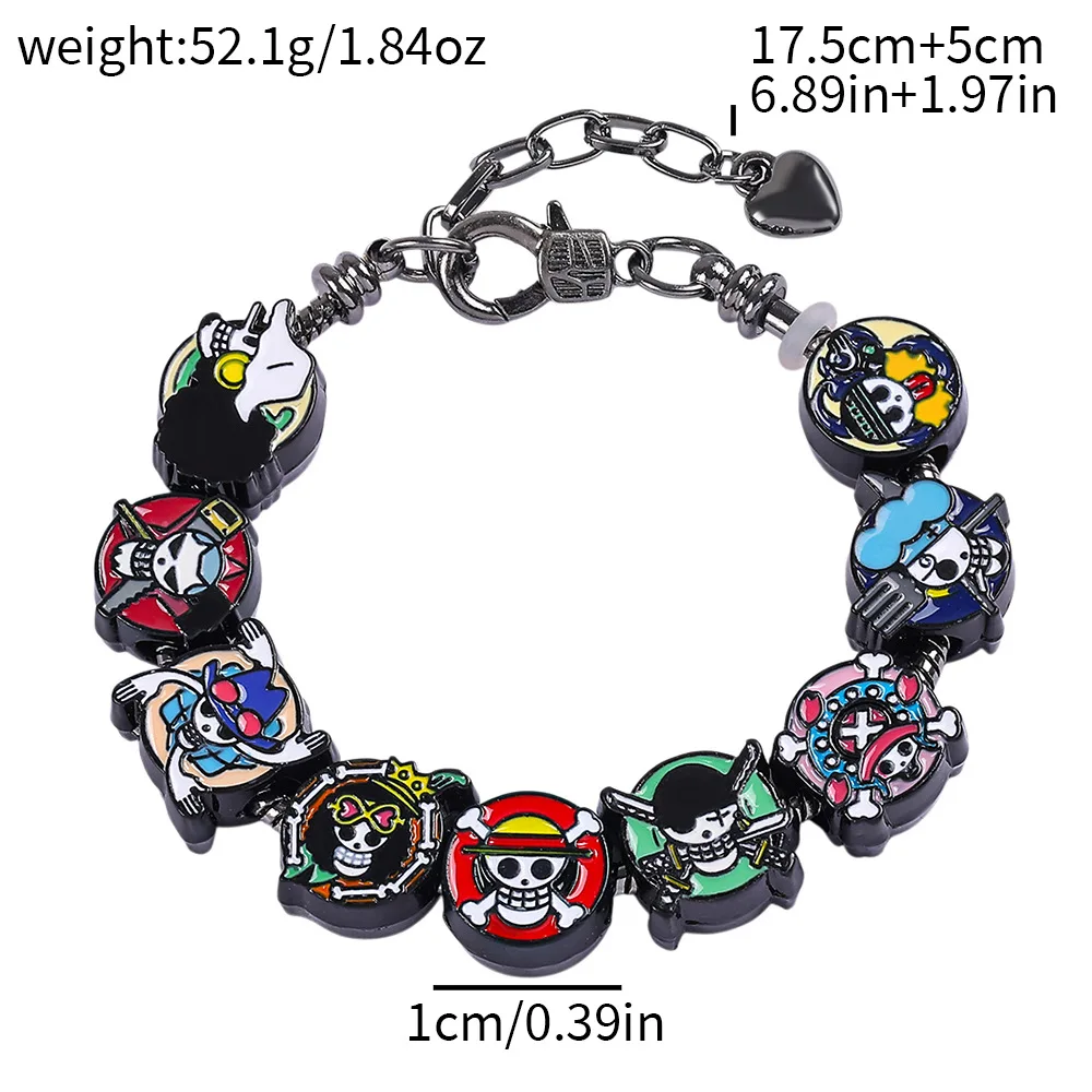 One Piece Monkey D. Luffy DIY Anime DIY Bracelet Beads Fashion Cartoon Accessories Niche Personalized Trendy Gifts