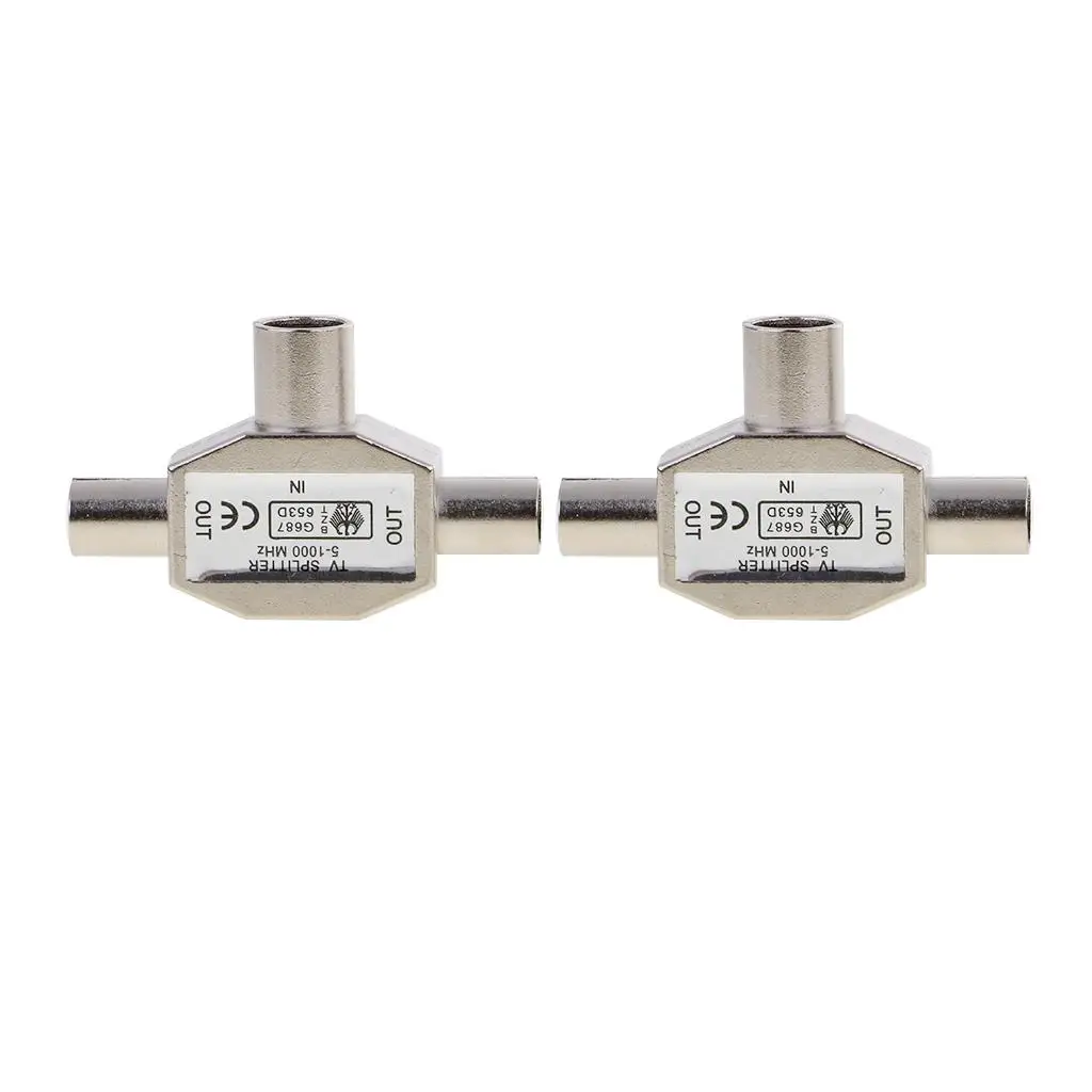 F Type Splitter Metal Signal Distributor Two Way Combiner Enhanced Quality for TV Box CATV