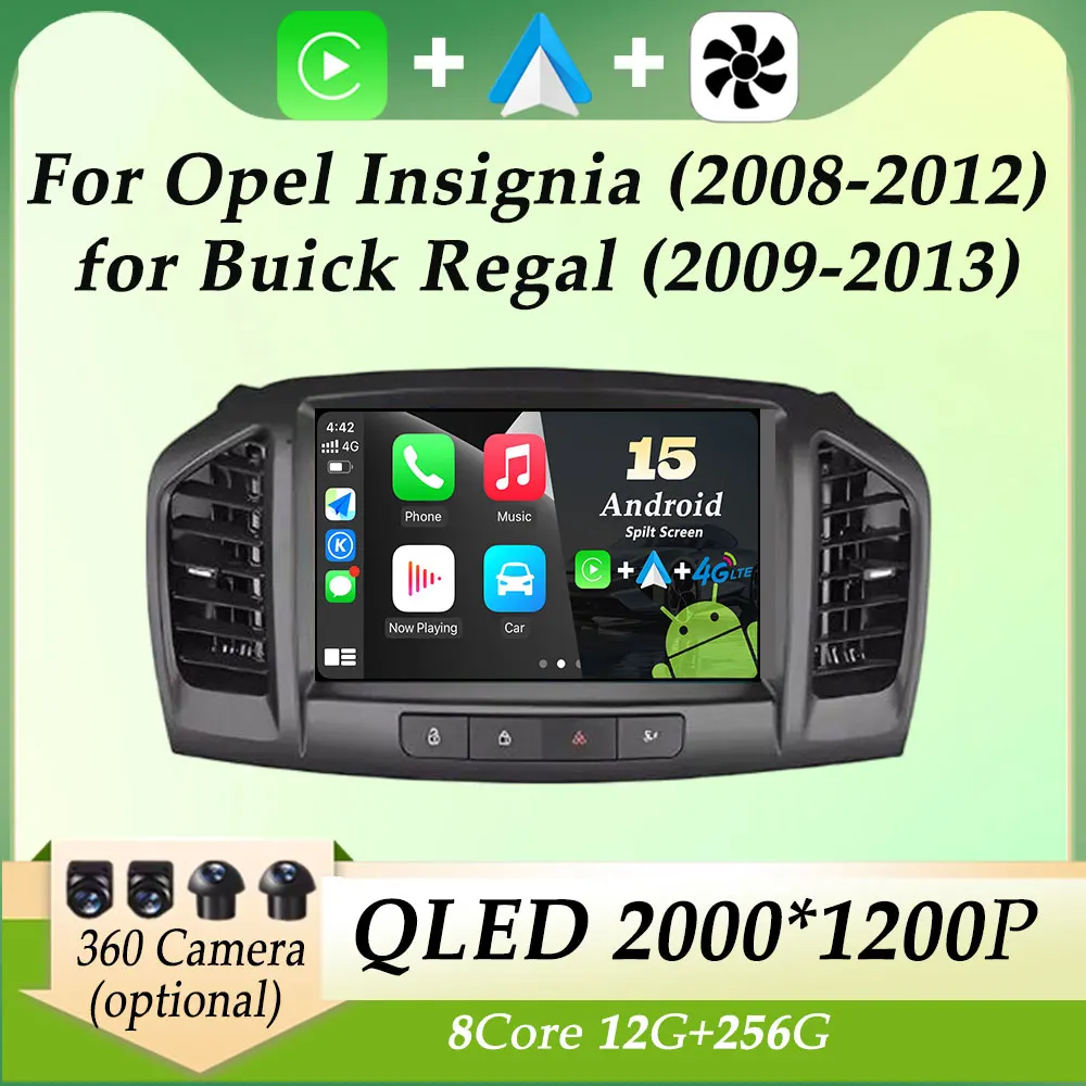 

Split Screen for Opel Insignia 2008 - 2012 for Buick Regal 2009 - 2013 Car Radio Multimedia Player Carplay GPS Navi QLED Screen
