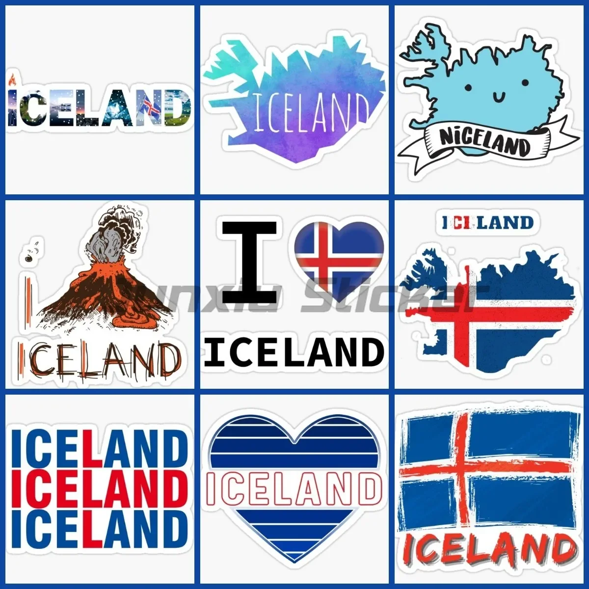 

IS Iceland Icelandic Creative Flag Map Stickers Window Laptop Motorcycle Truck Wall Bike Helmet Racing Car Decals Customizable