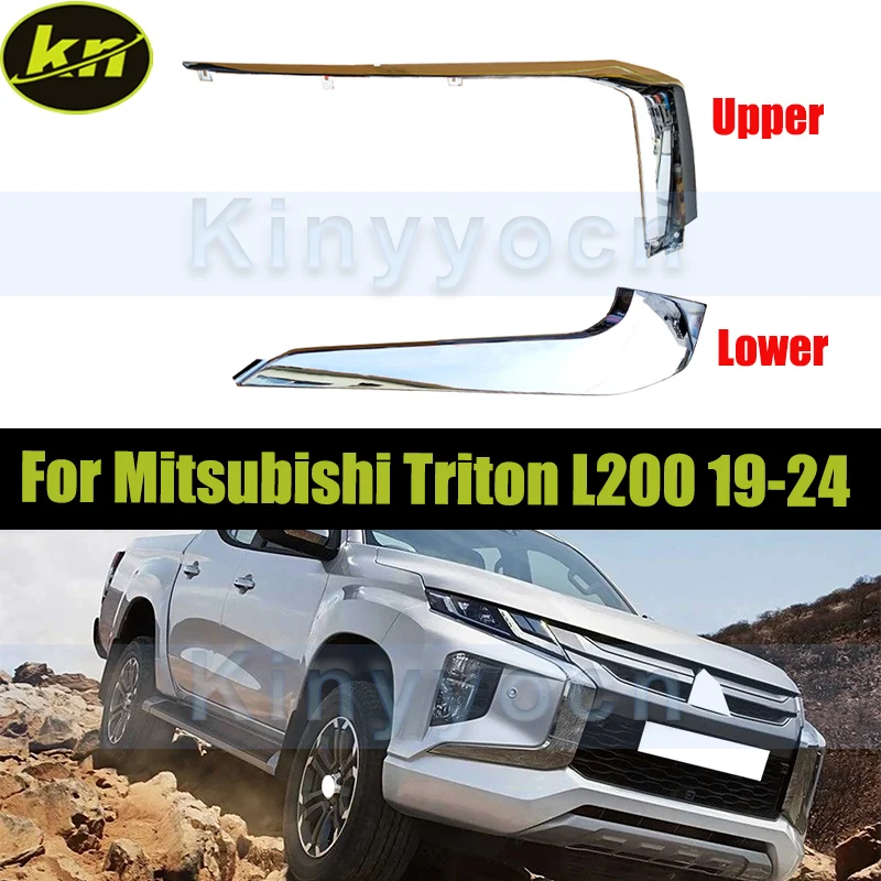 

Front Bumper Strip Trim For Mitsubishi Triton L200 2019 2020 2021 2022 2023 2024