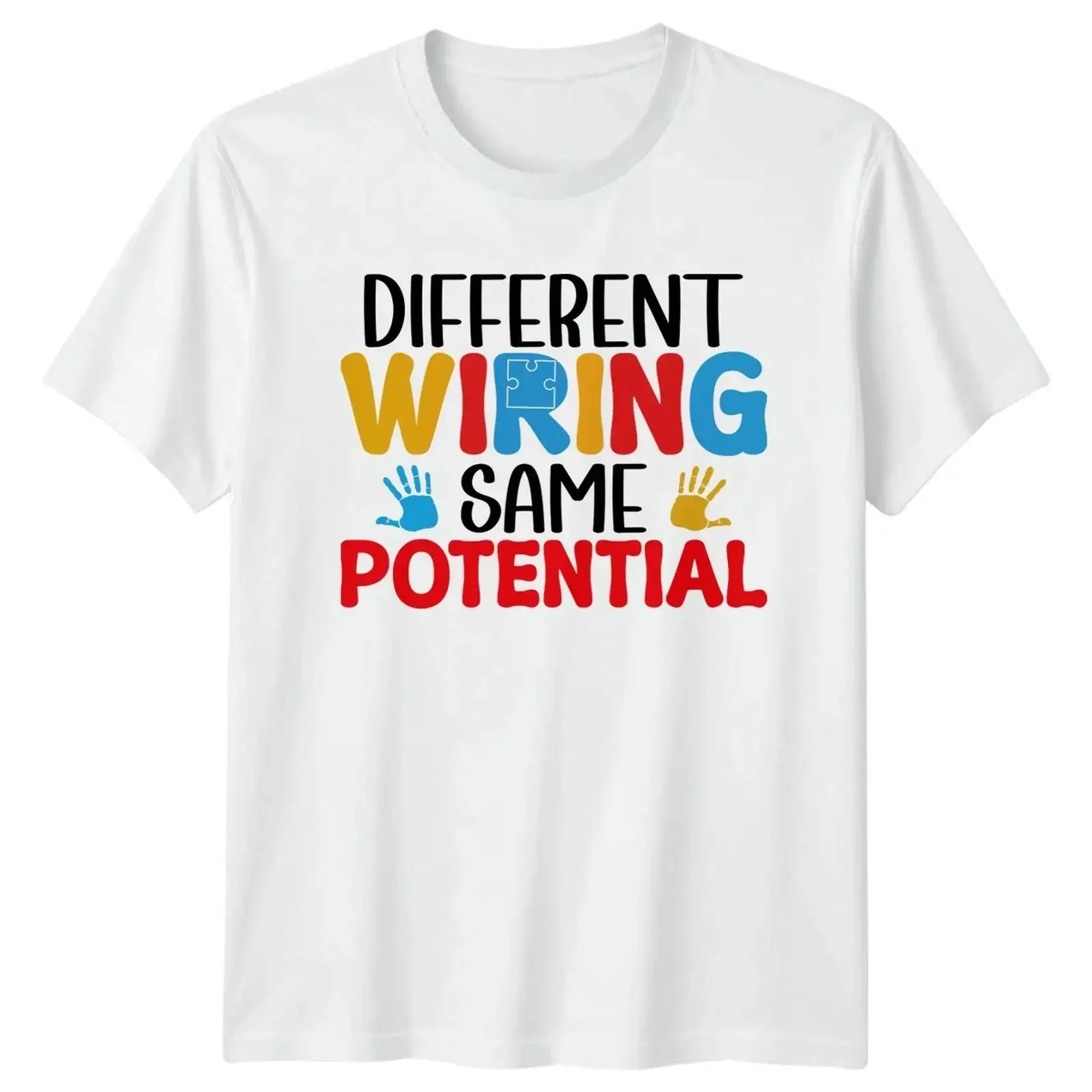 Different Wiring Same Potential T Shirt Neurodiversity Autism Awareness Bild 1 von 4 vintage Washed Comfortable Breathable