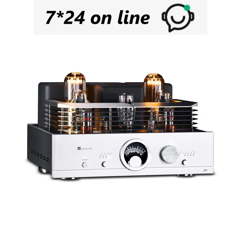 M-028 MUZISHARE R100 805 50W×2 Vacuum Tube Amplifier, 300B Driving 805 Class A, 15Hz-35kHz Response, 4/8/16Ω Output