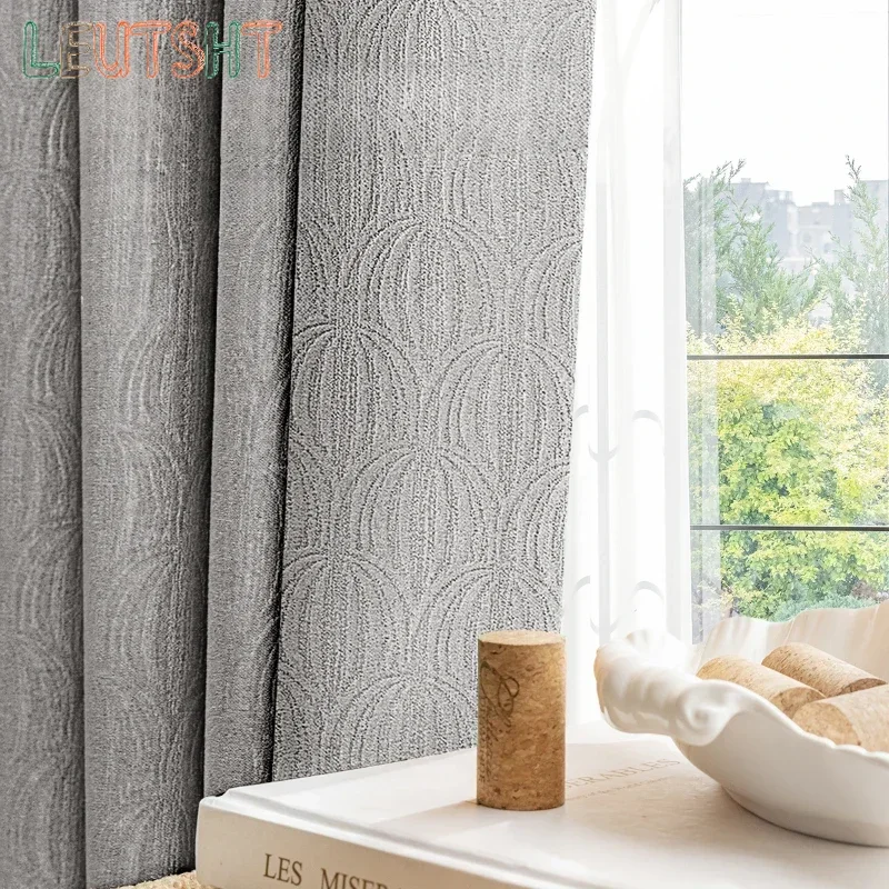 Minimalist Light Luxury Blackout Curtains Modern Living Room Drape Bedroom Soundproof Curtain Floor-to-ceiling Windows Drapes