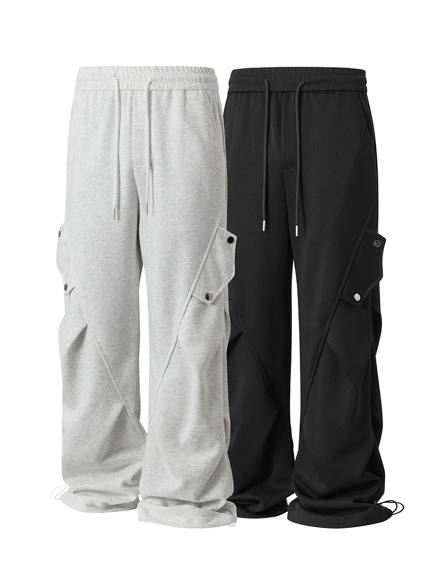 

Мужские зимние брюки Thiened Fce, свободные повседневные спортивные брюки прямого кроя, износостойкие брюки-парашюты