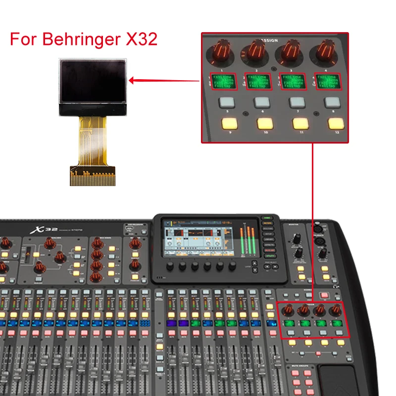128*64 LCD-Display als Ersatz für das Matrix-Display COMPACT Behringer X32 / X32
