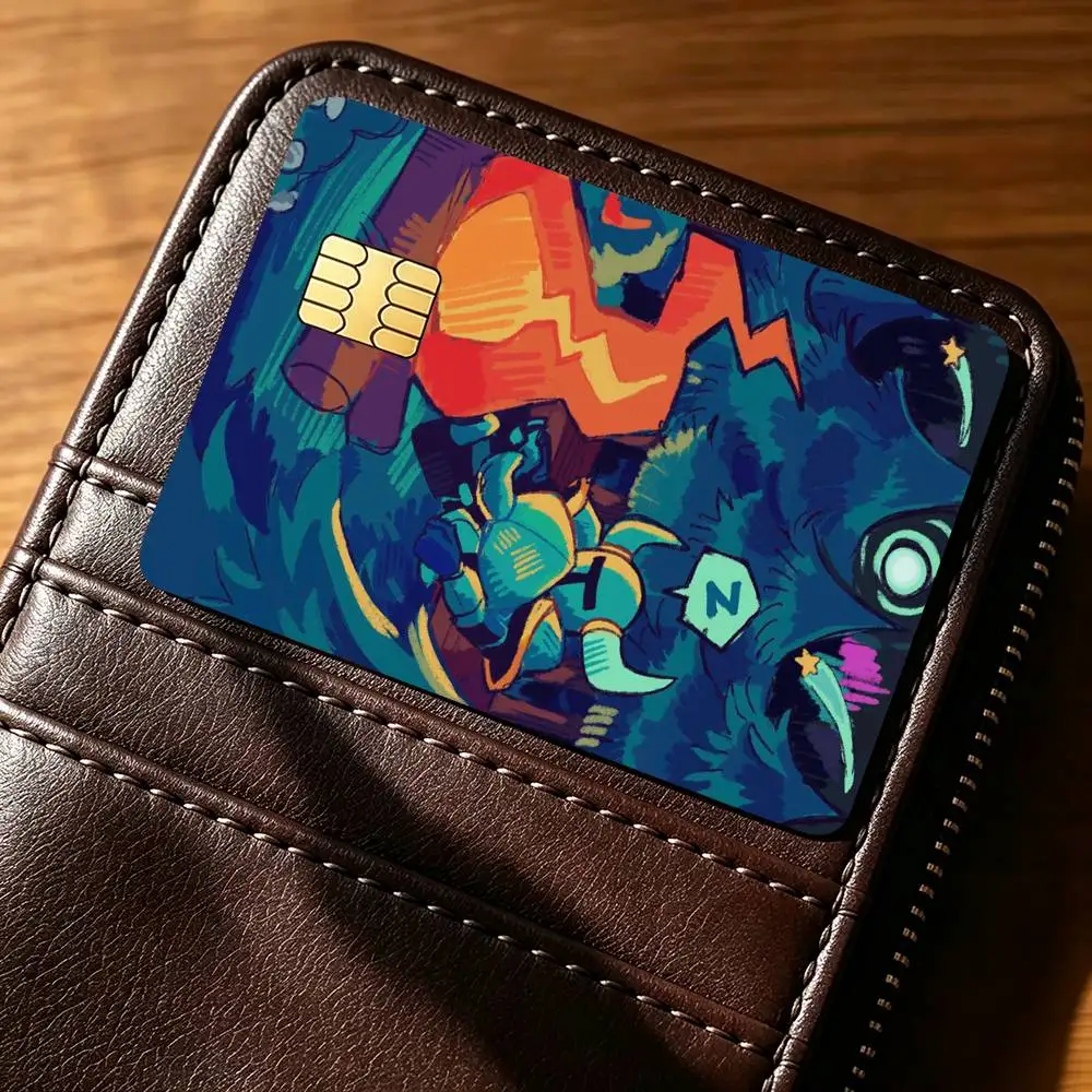 P-Pixel S-Shovel Knight Game Credit Card HD Stickers Game Card Decal Small Chip Waterproof Sticker Gift