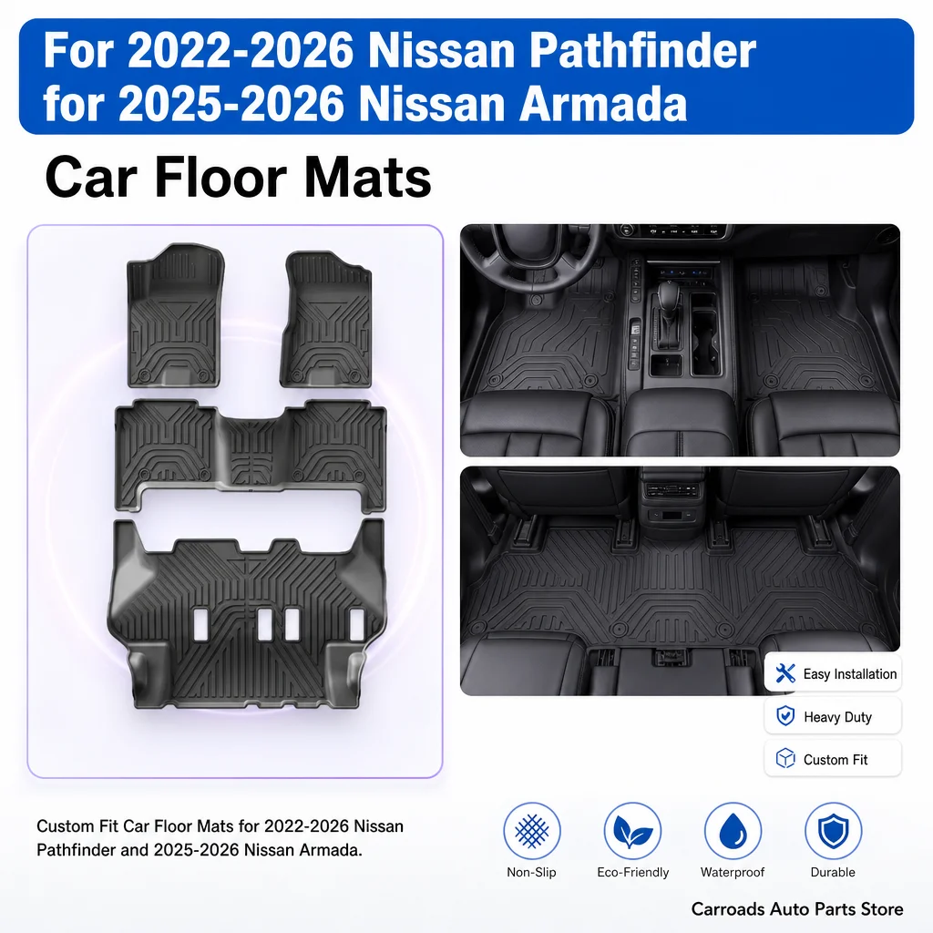  (LHD)For 2022-2026 Nissan Pathfinder for 2025-2026 Nissan Armada Car Floor Mats Custom Fit Auto Interior Accessories