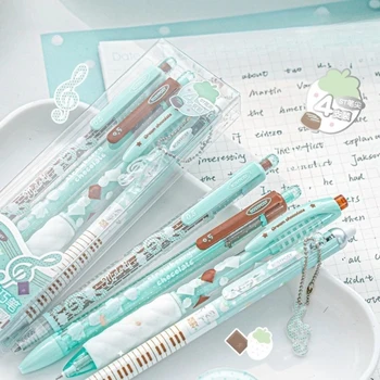 Strawberry Chocolate Series 0.5mm Gel Ink Pens Set Cute Student Ballpoint Pen Soft Grip…
