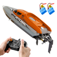 RC Boat Remote Control Boat 30KM/H High Speed IPV7 Waterproof 2.4GHz 4 Channel Racing Boat for Kids Adults