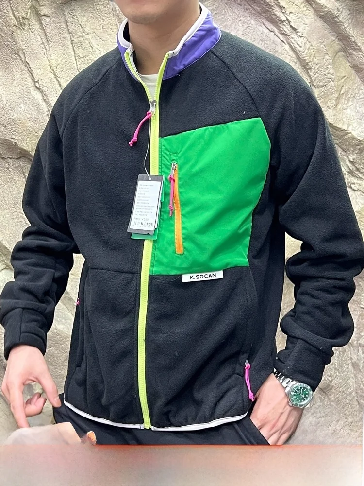 

Куртка для альпинизма на открытом воздухе на подкладке для пары, теплое пальто из полиэфирного волокна, длинное пальто на молнии све, воротник-стойка, уличное пальто