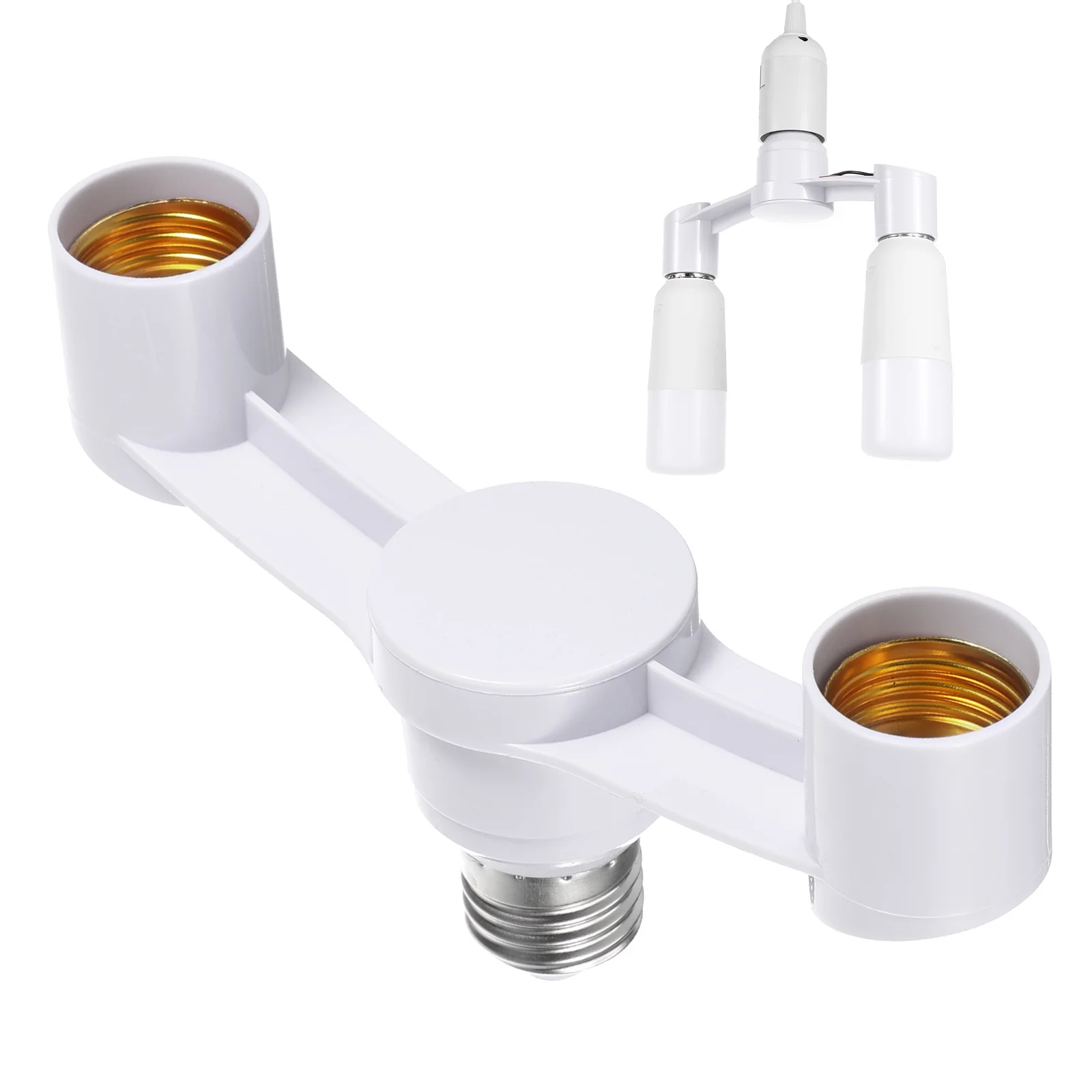 E27 라이트 소켓 스플리터 Pbt 방화 내구성 램프 홀더 익스텐더 LED 전구용 가정 사무실 작업장 조명 소켓