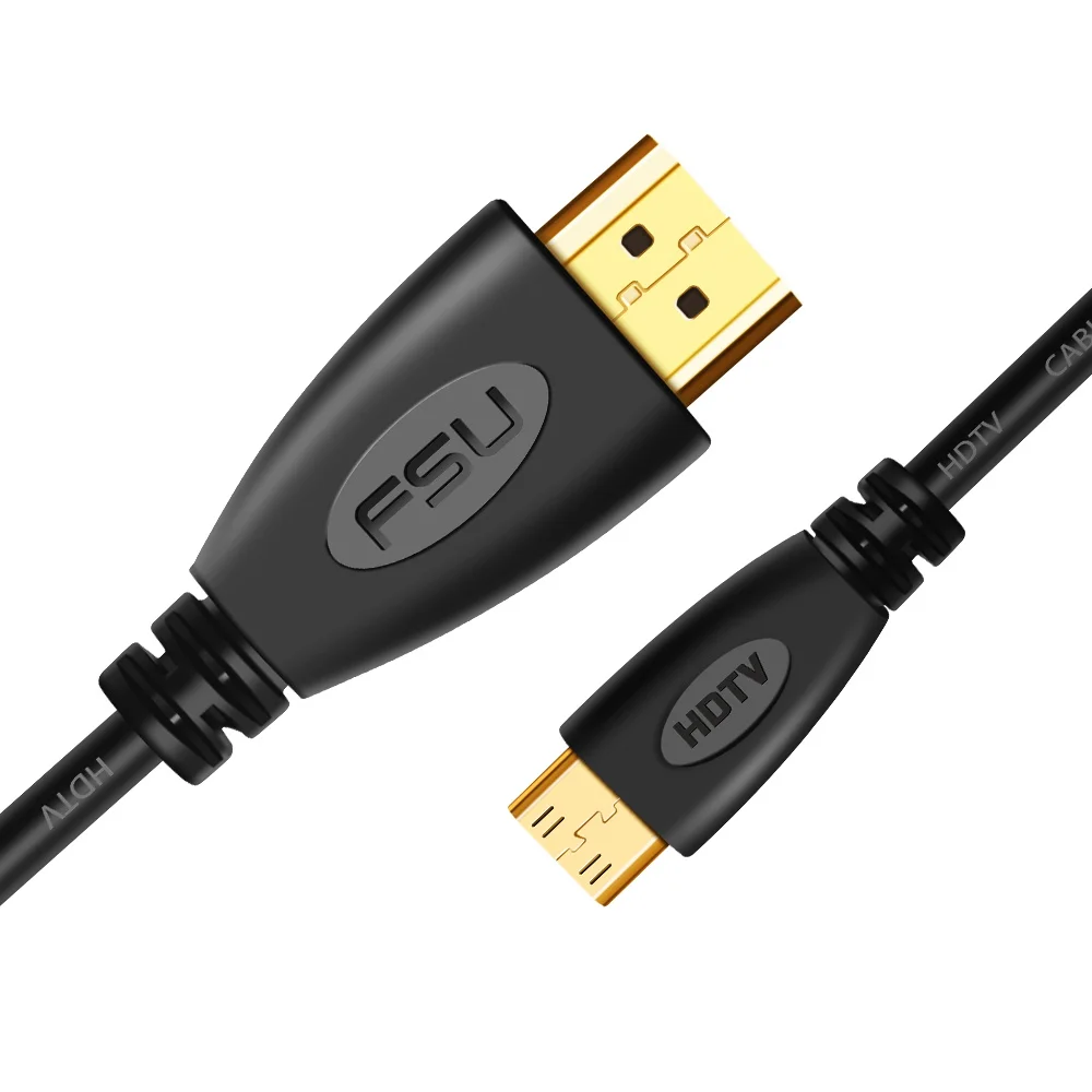 Kabel Mini HD do HDMI 1080P męski na męski do tabletu HDTV GoPro Sony M3 A7 R2 projektor kompatybilny z HDMI 1m 2m 3m