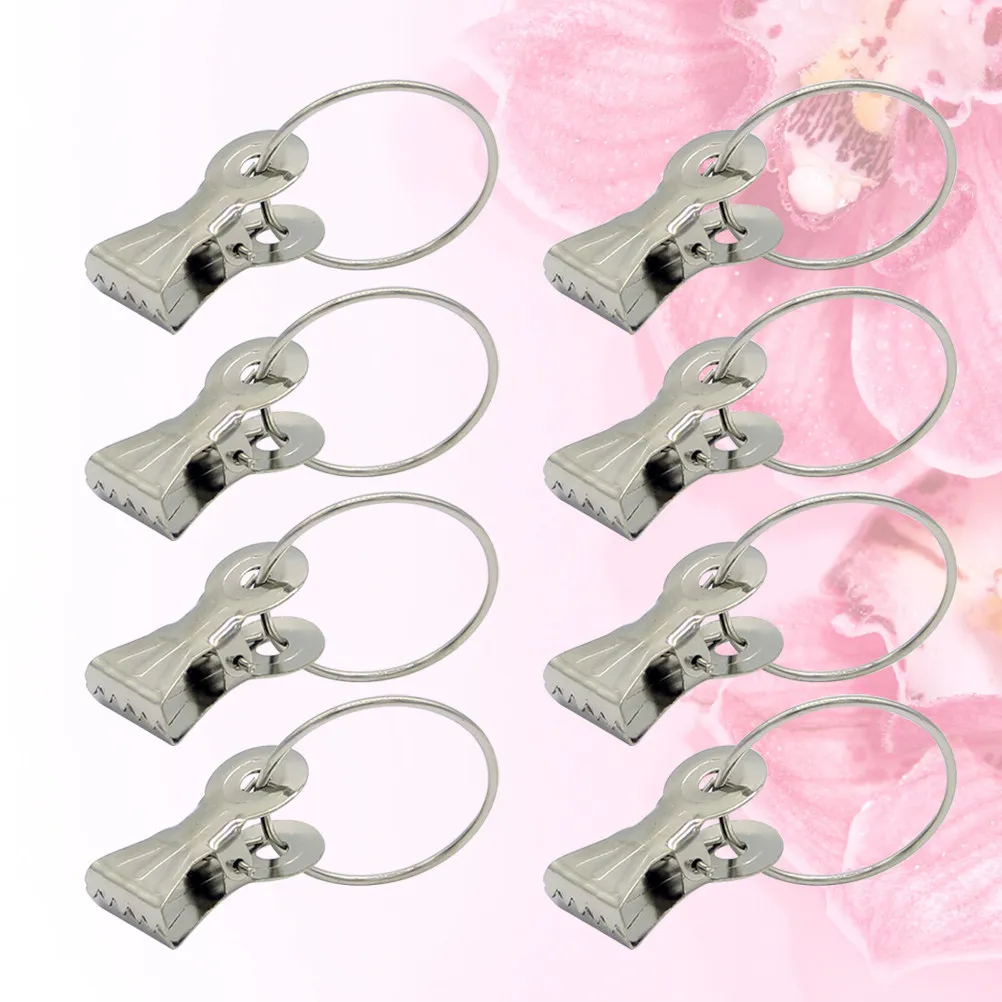 20Pcs Stainless Steel Curtain Clips Thickened Curtain Rings for Home Use Hanging Drapery Panels Photos Crafts Indoor Outdoor
