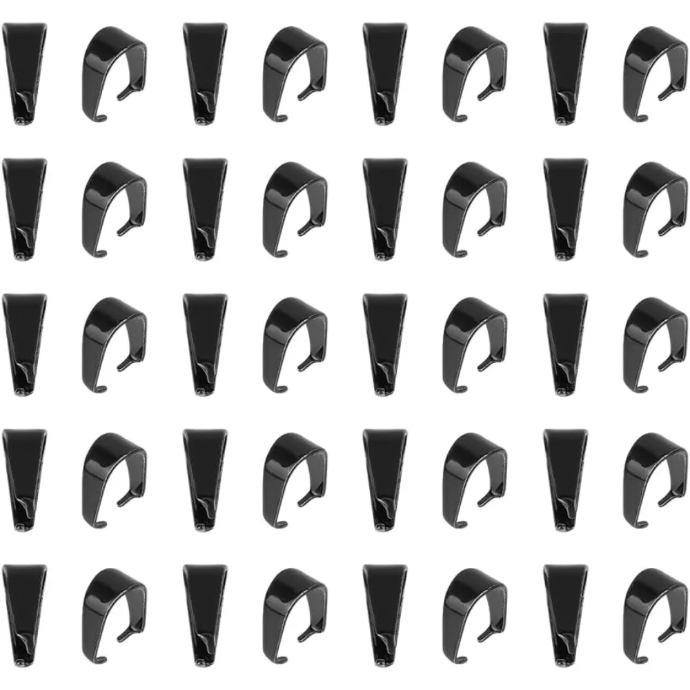 

100 шт., черная застежка из нержавеющей стали 304, подвеска для льда, зажим для льда, соединители, металлическая подвесная застежка, штифт 0,6 мм для комплекта «сделай сам»