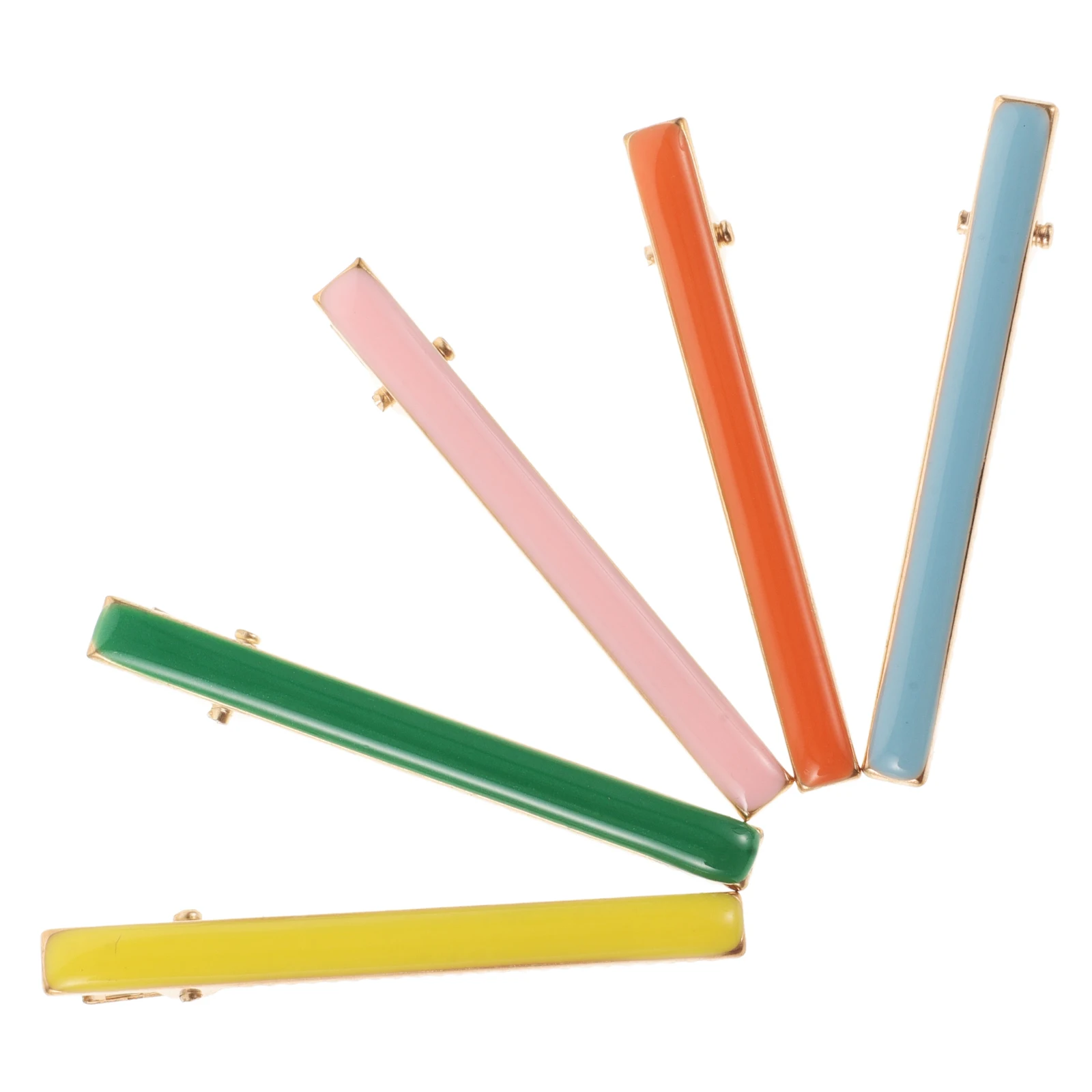 

5pcs Colorful One-Word Clip Women Hair Accessories Alloy Decorative Bobby Pin for Styling Travel Gift Hair Care Fashion