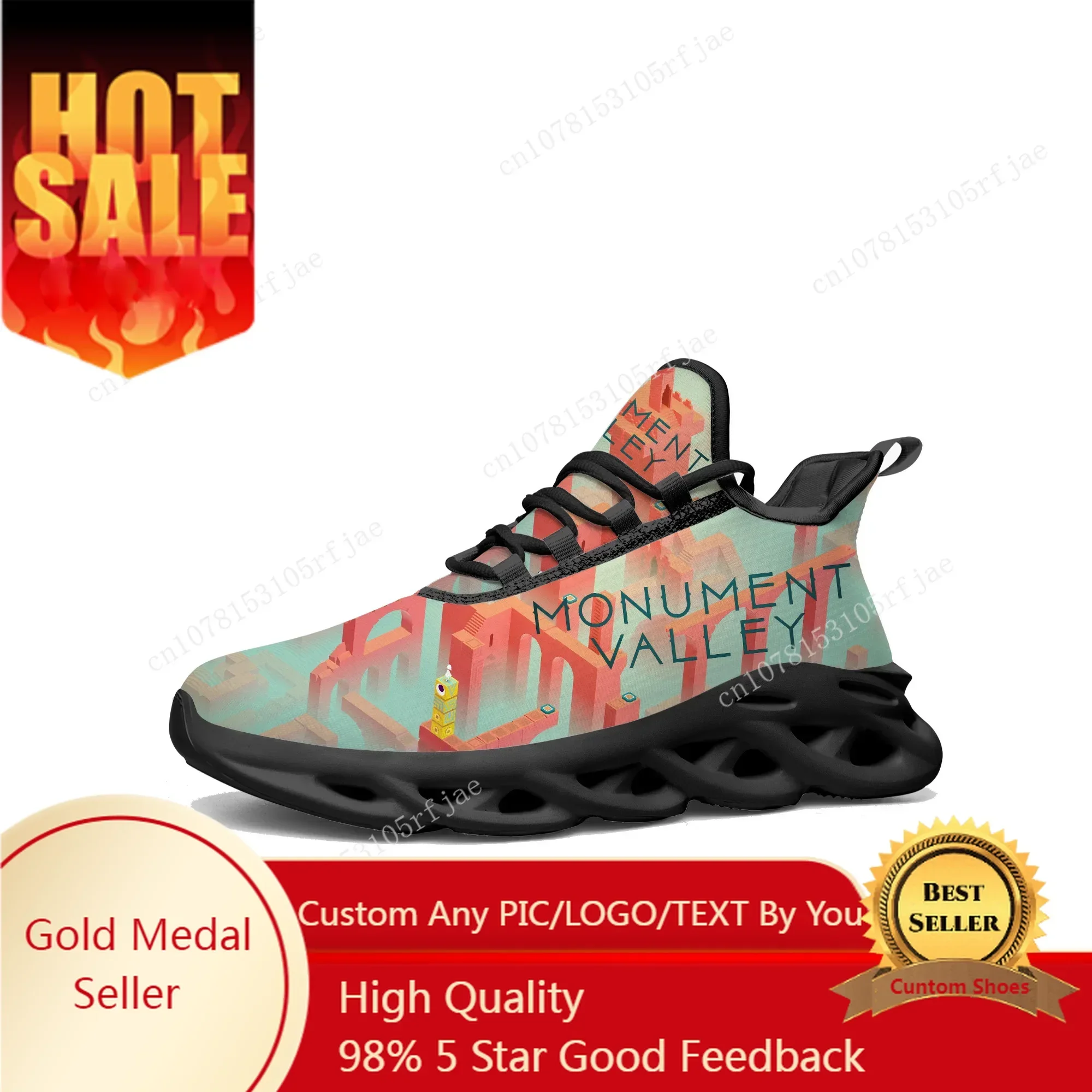 

Monument Valley Fuse Sneakers Hot Cartoon Game Mens Womens Sports Running Shoes Tailor Made Lace Up Shoes