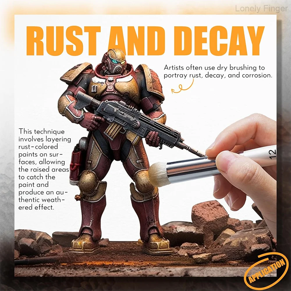 فرشاة جافة مصغرة اللوحة مجموعة فرشاة جافة هواية التفاصيل مجموعة فرشاة الطلاء لفرش الاكريليك/الزيت/الألوان المائية للمبتدئين والمحترفين #3