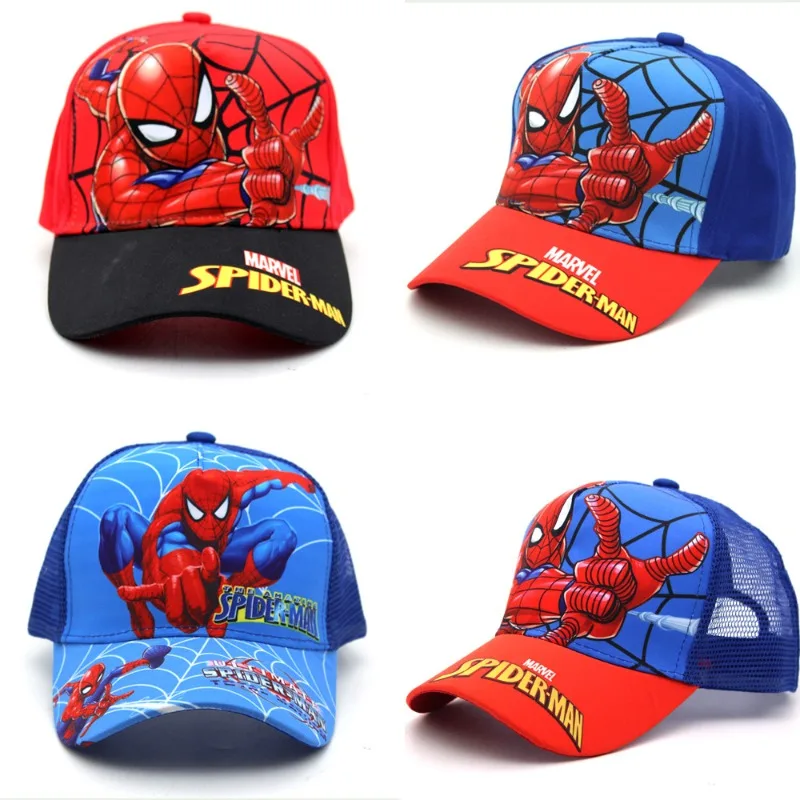 

Marvel Spider Man Baseball Hat Movie Cool Adjustable Outdoor Motion Ventilate Sunscreen Sunshade Duck Tongue Cap Children Gift