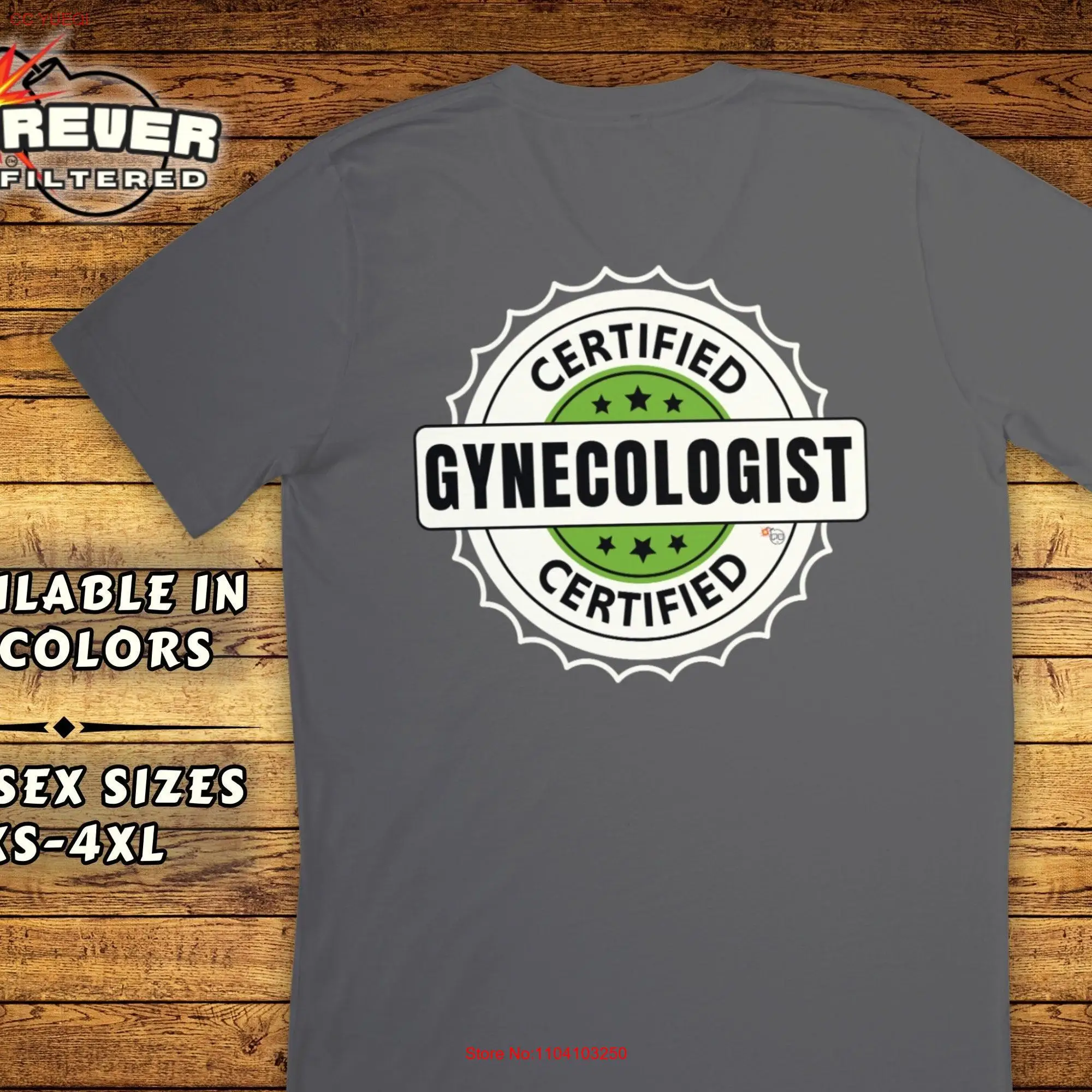 Certified Gynecologist T Shirt Offensive Rude Humor Adult Joke Cheeky Doctor Party long or short sleeves