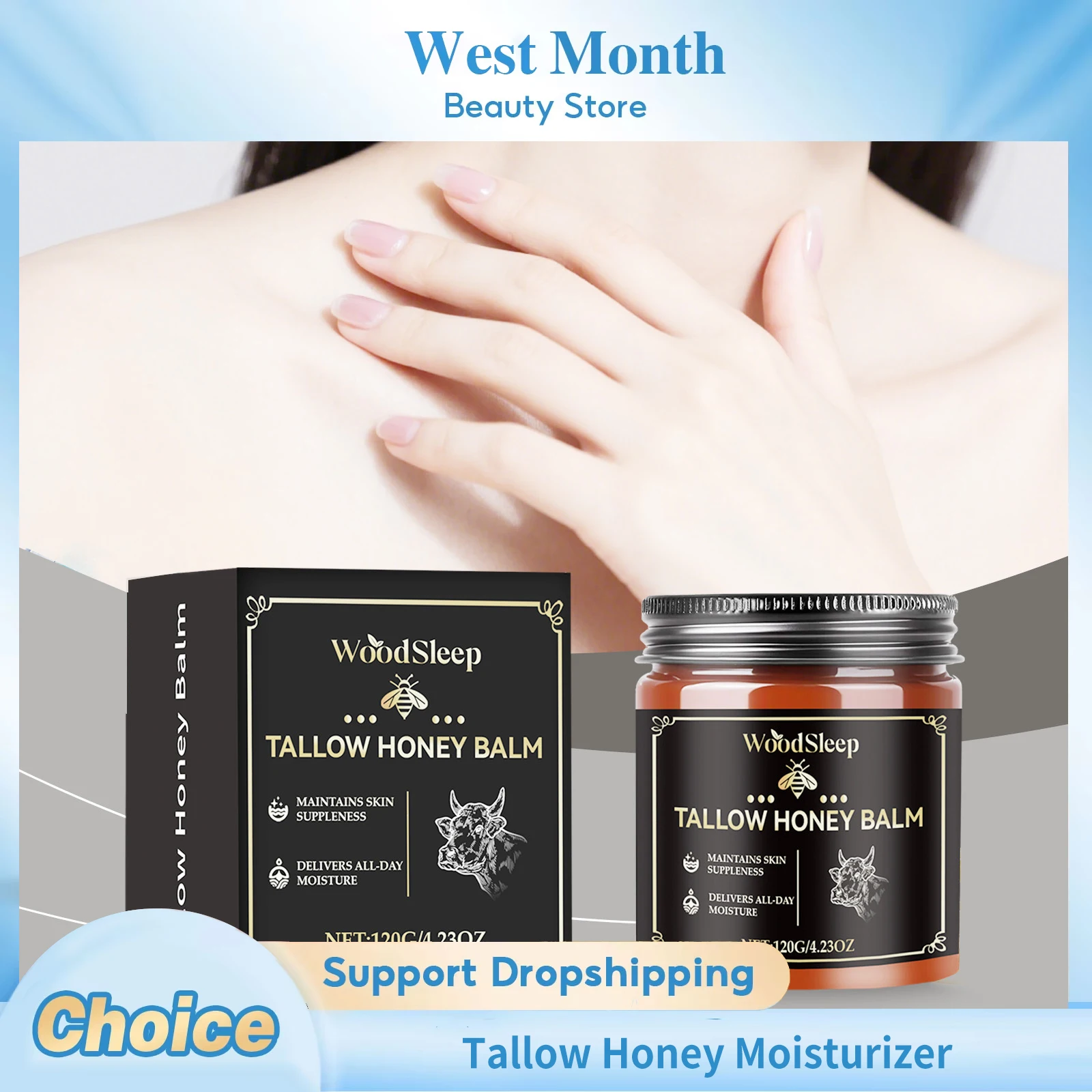 

Tallow Honey Moisturizing Cream Nourishing Soothing Repair Smoothing Firming Fade Fine Lines Brightening Beef Tallow Honey Balm