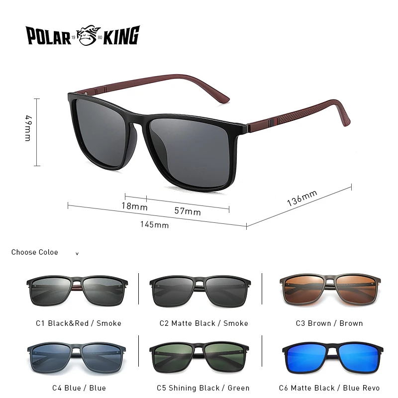 Polarking New Luxury Polarized Sunglasses Men\'s Driving Shades Male Sun Glasses Vintage Travel Fishing Classic Sun Glasses 400