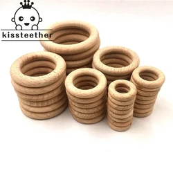 ABCPICK 25-70mm 20pcs Nature Beech Wooden Ring DIY Bracelet Jewelry Making Handmade Accessories
