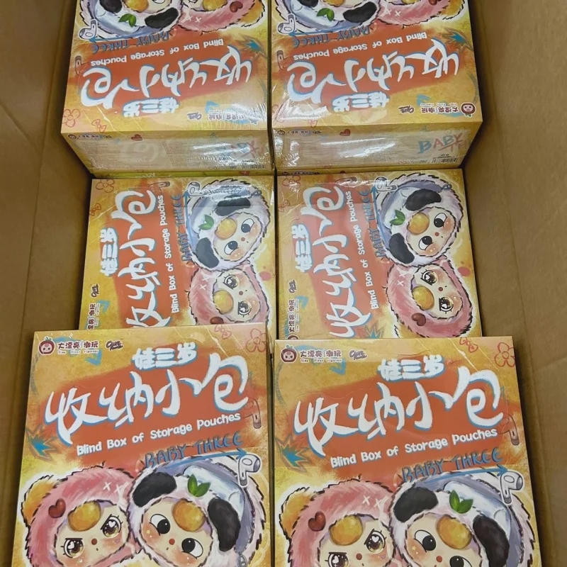 Original Baby Three Storage Poucches Series Blind Box Cute Storage Bag Makeup Bag  Headphone Bag Exquisite Bag Pendant Kid Gifts