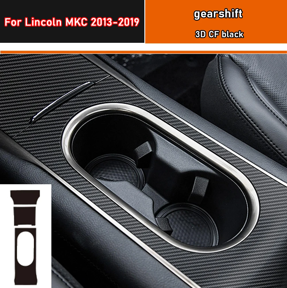 

Car Interior Sticker Gear Box Protective Film For Lincoln MKC 2013-2019 Car window Panel Sticker Carbon Fiber Black