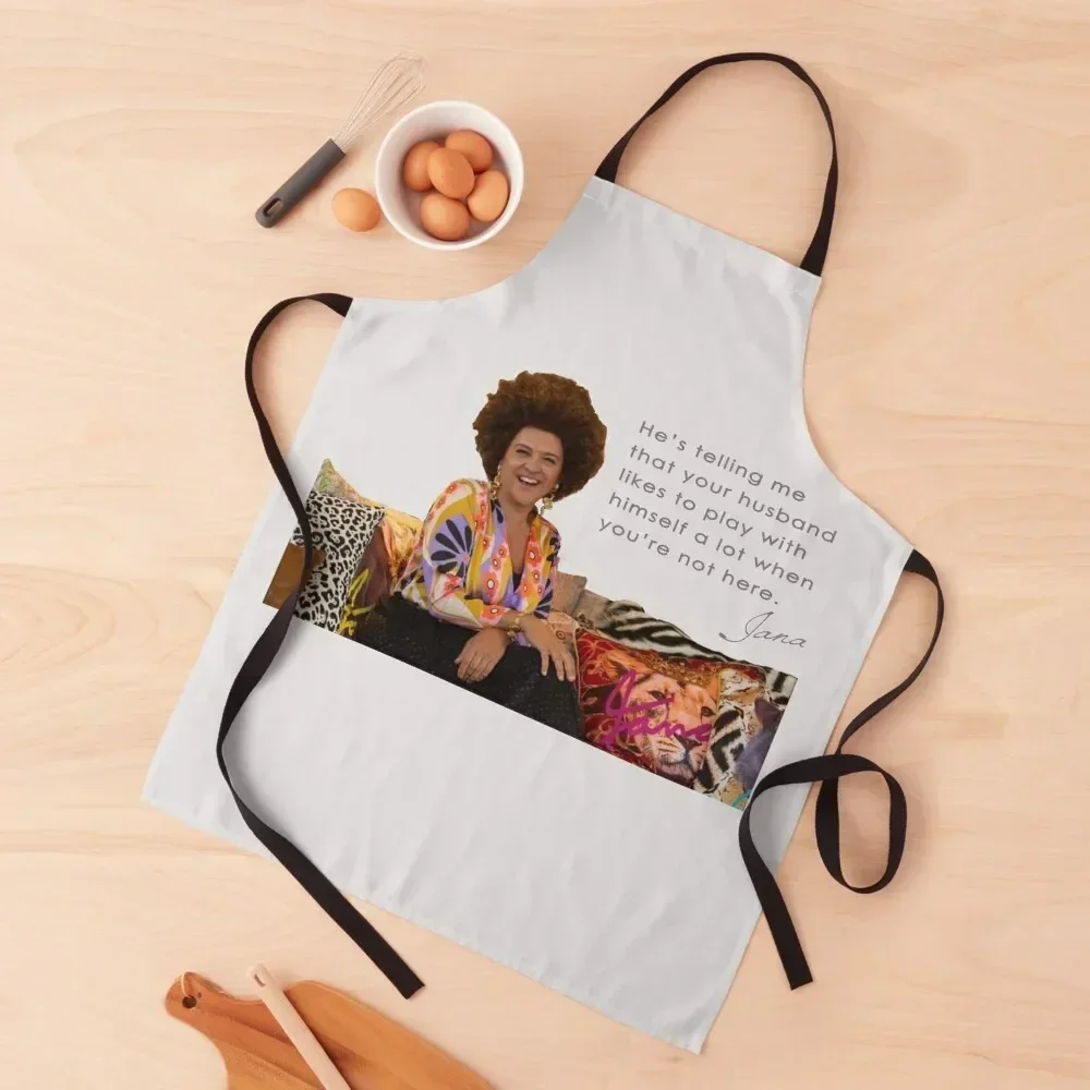 Jana Lunatics - Mug Tshirt Card - Your husband like to play with Apron Korean Cooking For Woman Apron