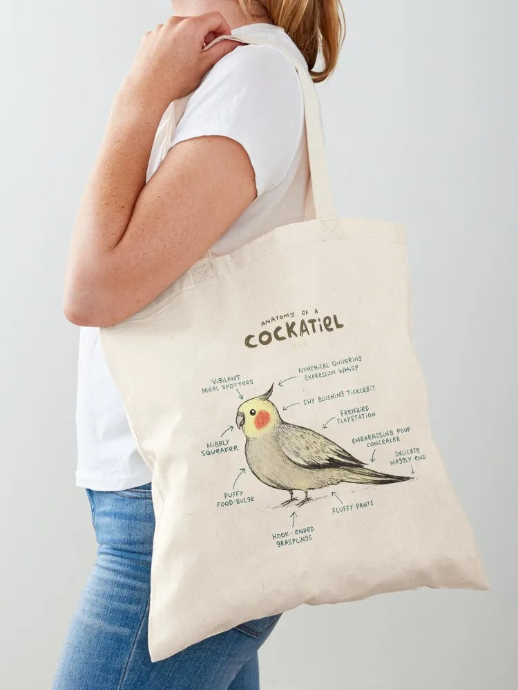 

Anatomy of a Cockatiel Tote Bag canvas tote bags great bag Fabric bag Canvas
