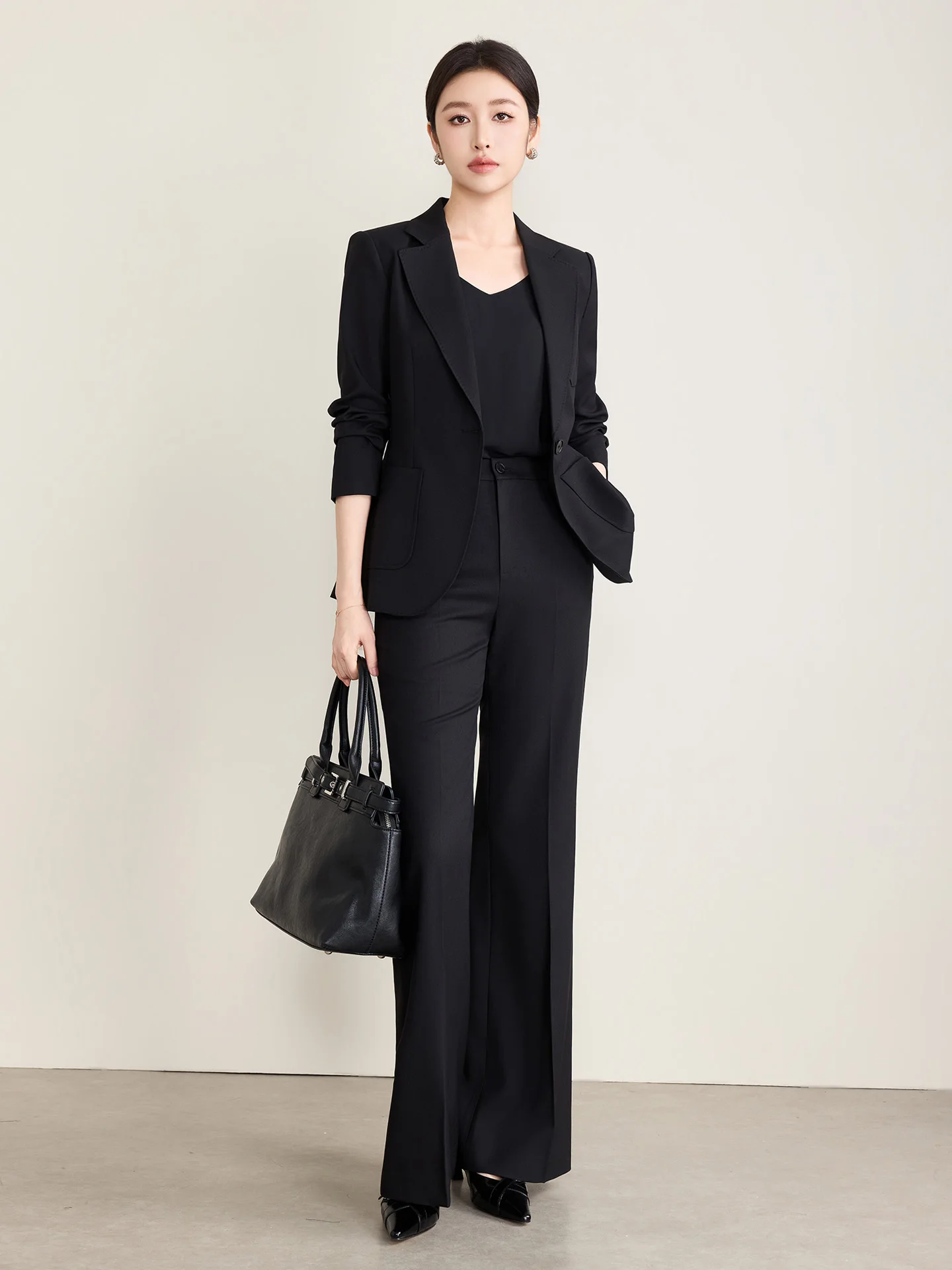 

Bla Button Suit Set Women's Spring 2026 Busin Commute Profional Two Piece Set Faionable Ele Corporate Wear