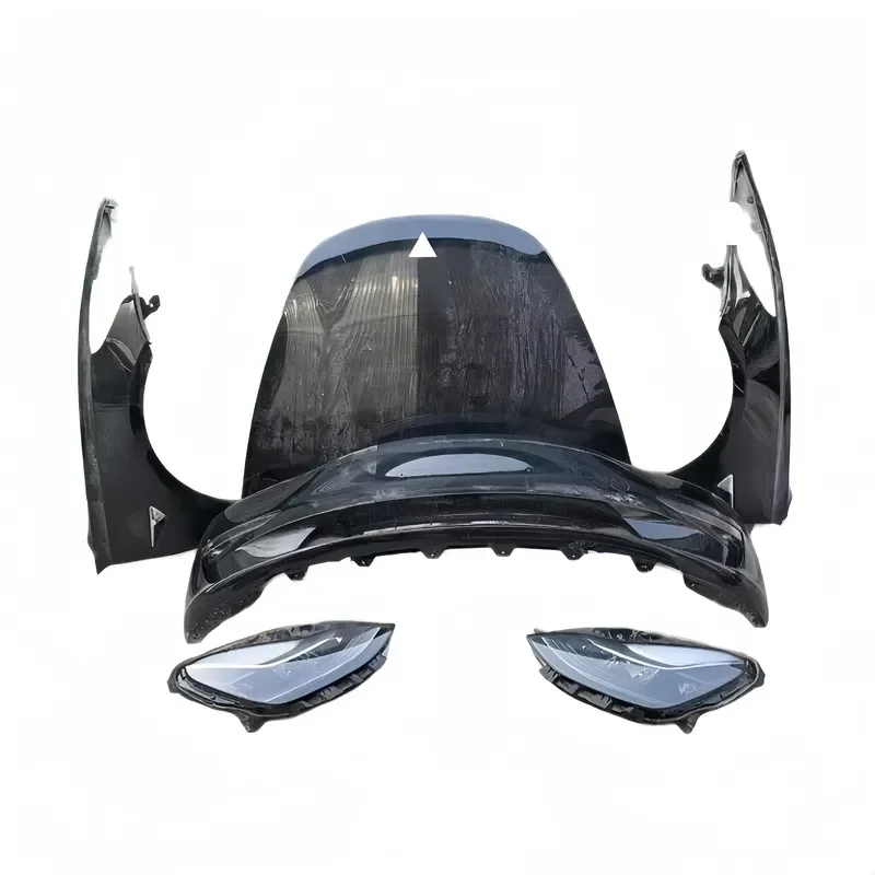 

For Model 3 Front Bumper Assembly Body Kit with Heat Dissipation Net and Fan