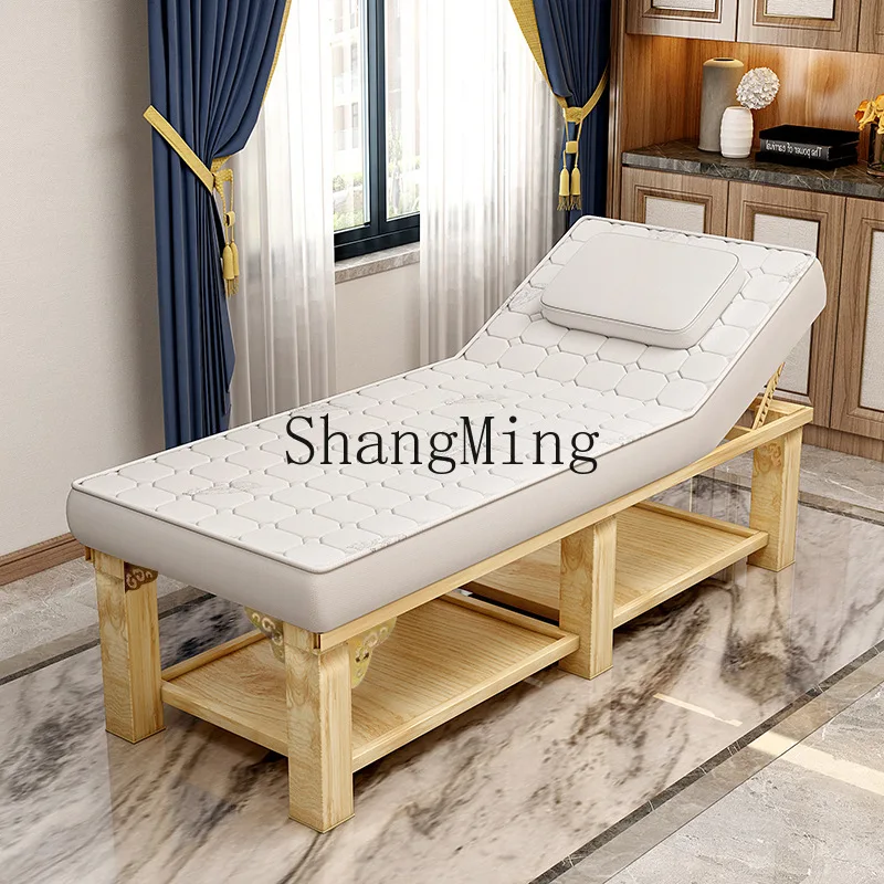 FG  wood latex beauty bed beauty salon special traditional Chinese medicine massage physiotherapy lead hole  embroidery bed