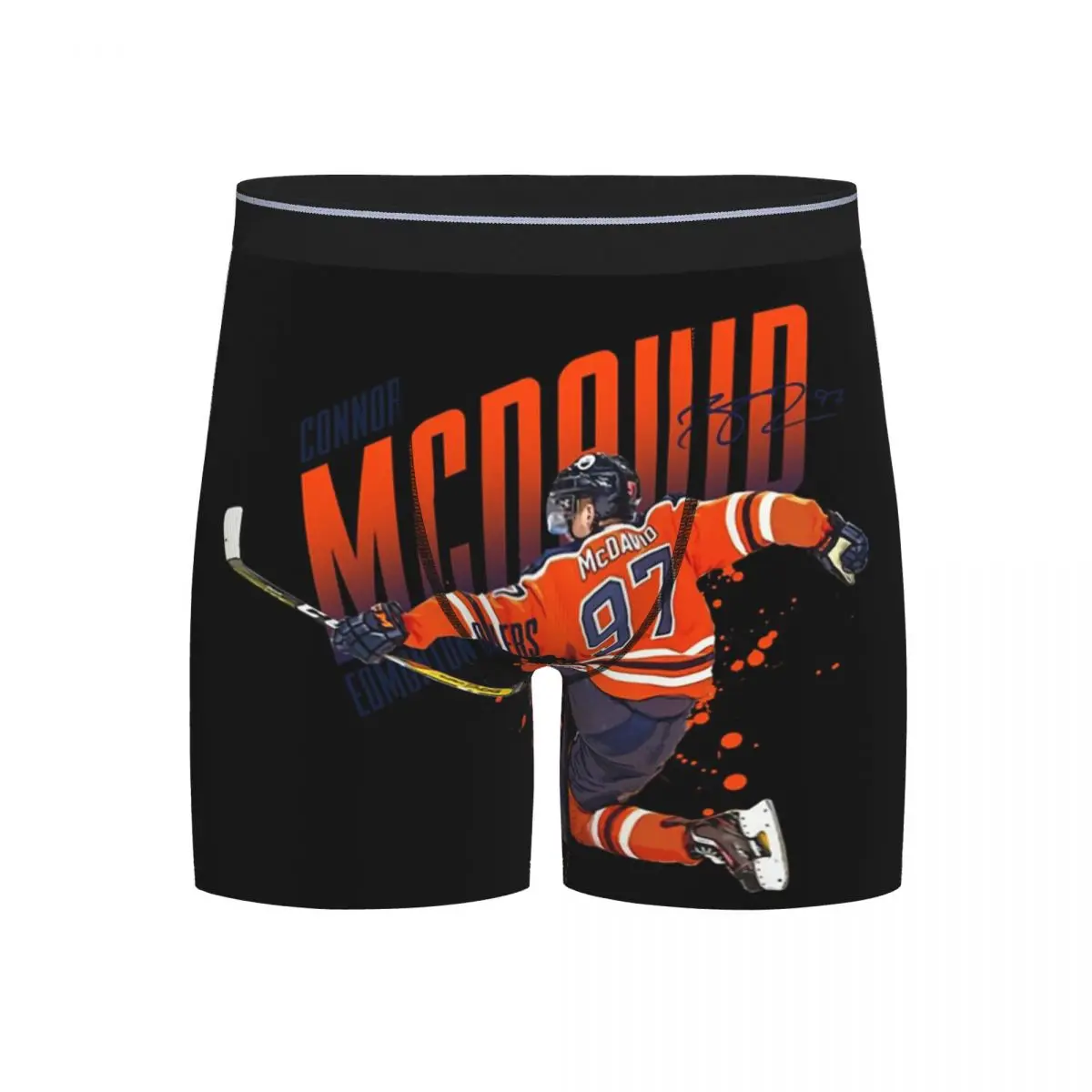 

Long Boxer Underpants Shorts Connor McDavid 97 For Edmonton Oilers Fans Panties Men's Breathable Underwear for Homme Man Gifts