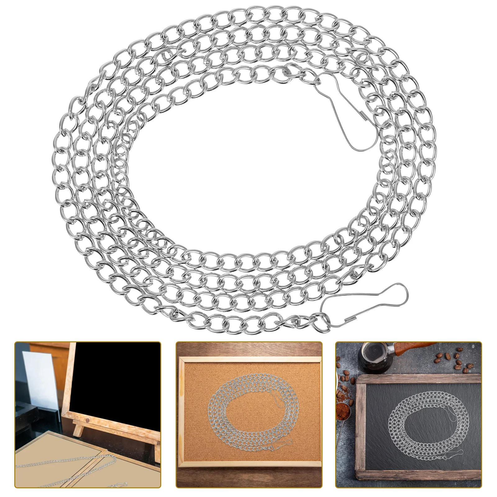 

10 Pcs Tag Chain Metal Hanging Chains for Plants Decorative Ornaments with Hooks Planter Pocket