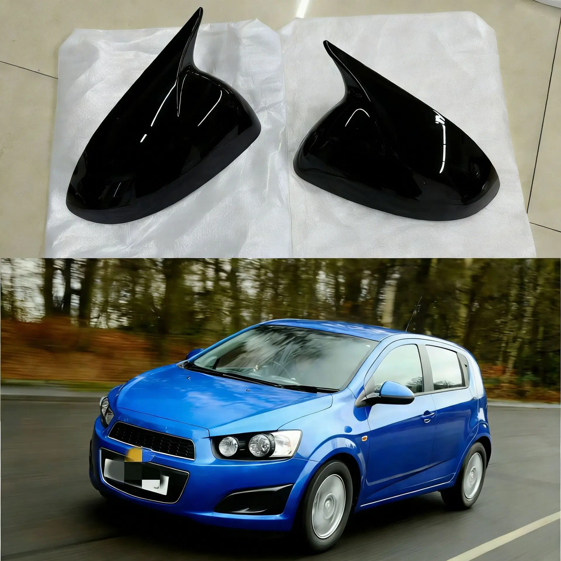 Suitable for 11-14 Chevrolet Aveo rearview mirror reversing mirror cover horn