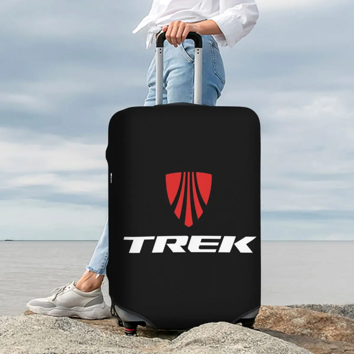 

Trek Bike Logo Suitcase Cover Protection Elastic Travel Luggage Protector Covers for 18-32 Inch