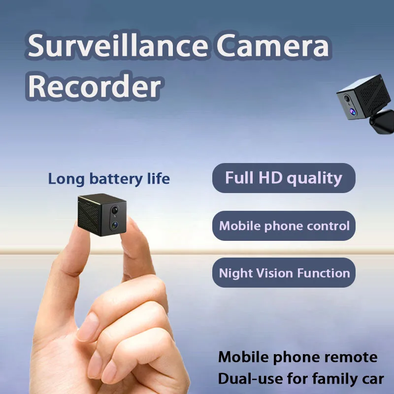 كاميرا مراقبة صغيرة عالية الدقة من العلامة التجارية D، لا حاجة للطاقة أو الحفر، الحماية الأمنية، الرؤية الليلية، كشف الحركة، كاميرا صغيرة أمنية مع بطارية مدمجة، مسجل حلقة بطاقة Sd صغيرة محمولة، مناسبة للاستخدام الداخلي عبر الهاتف المحمول، غير قابلة للتحكم عن بعد، مناسبة للتصوير الفوتوغرافي والفيديو عبر الهاتف المحمول للتصوير الفوت