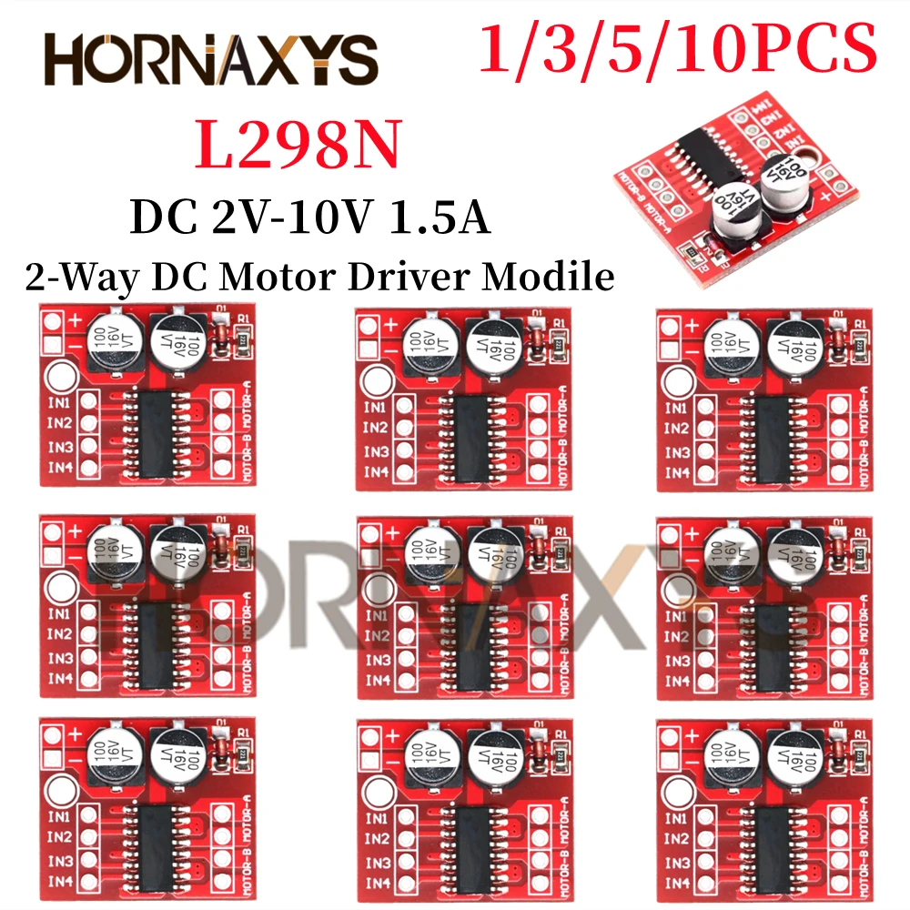 1-10 sztuk MX1508 moduł sterownika silnika prądu stałego 2V-10V 1,5A 2-drożny cofania PWM prędkość podwójny mostek H sterownik silnika krokowego L298N